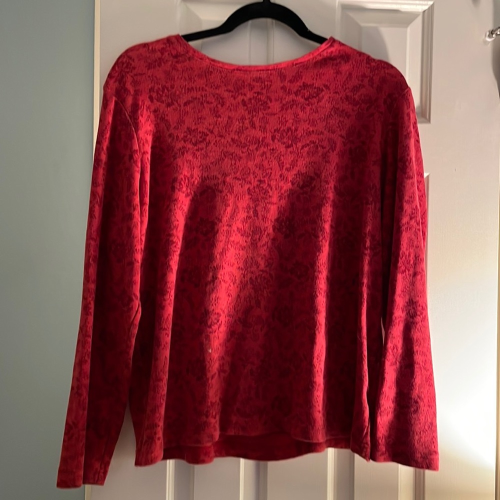 Red long sleeve shirt